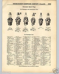 Spark Plug Sizes Chart