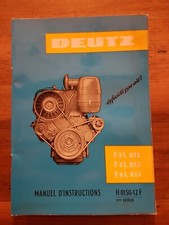 Manuel instructions de services  Deutz Diesel F3L812 4L 6L