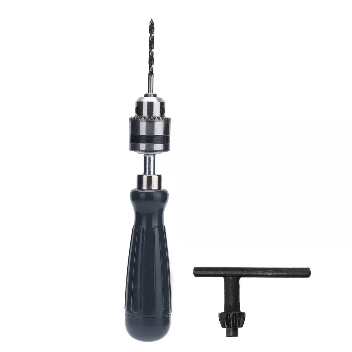 Hand Drill Manual Crank Drill +Chuck Key+5 Drill Bit For Plastic Wood  Jewelry GS