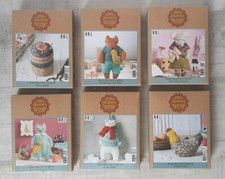 YOU PICK Wool Mix Felt Craft Kit Knitting Embroidery Cat Mouse Hen Fox More