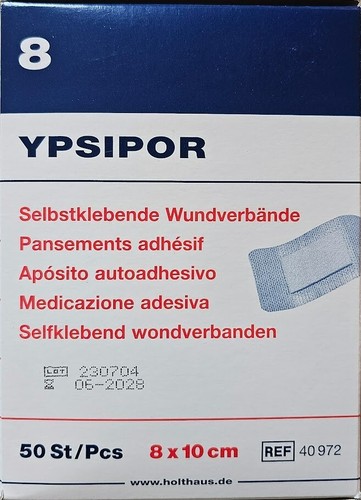 50 uds parche vendaje para heridas estéril 8x10 cm vendaje embalaje individual Ypsipor estéril - Imagen 7 de 7