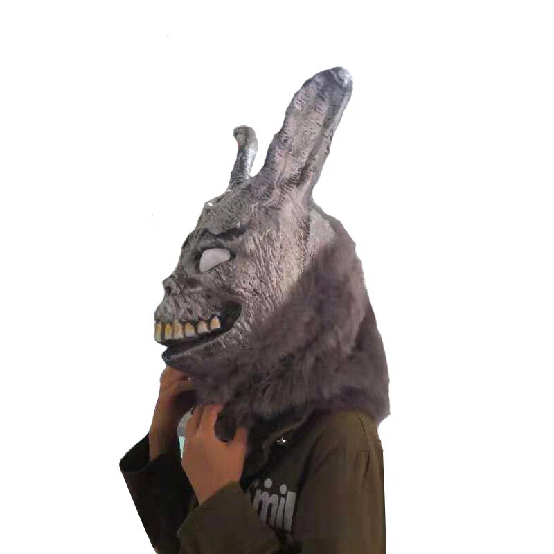 Donnie Darko FRANK The Bunny Rabbit MASK Overhead With Fur Adult Halloween Mask - Bild 2 von 4
