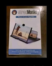 12" Phone Screen Magnifier W/ Lens Cloth Portable, Adjustable Feet 3D Viewing