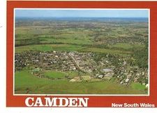 CAMDEN, NEW SOUTH WALES Aerial View Track, Soccer Field? Postcard