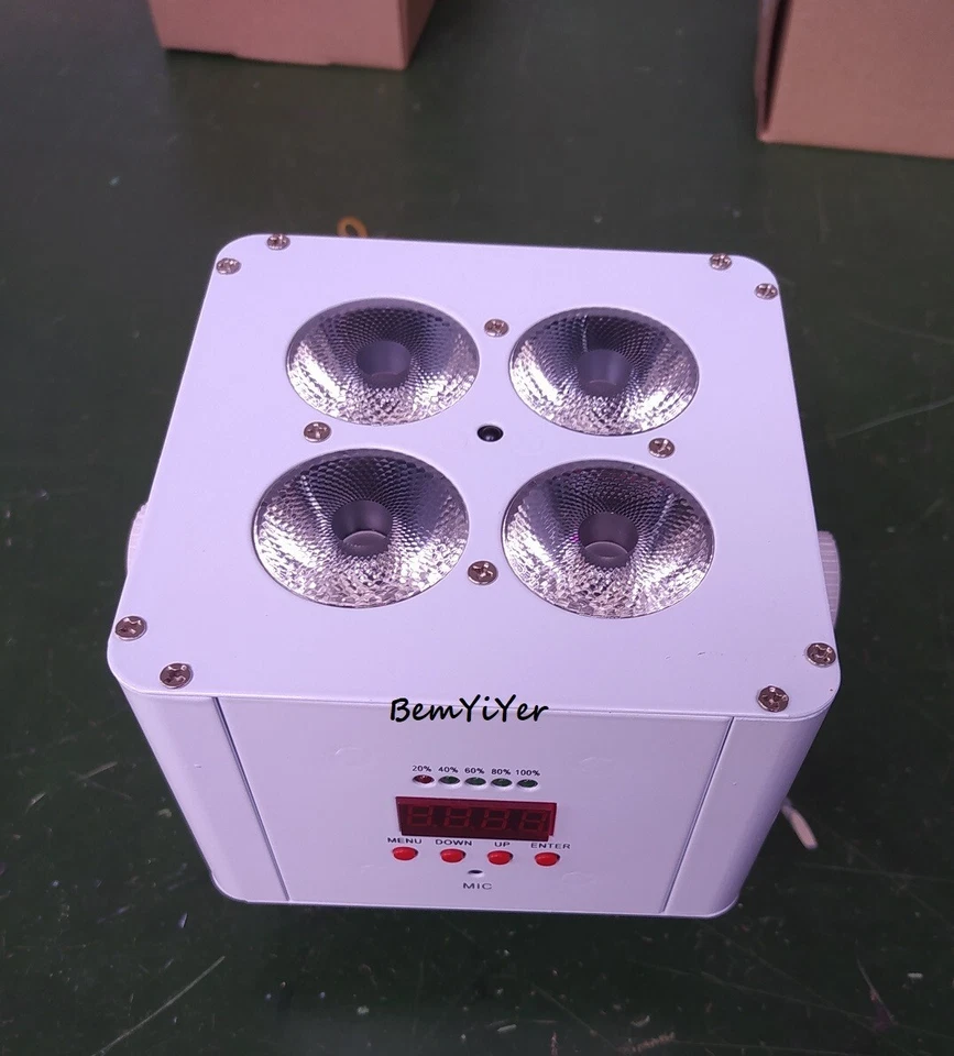 4pack 4x18W DJ Battery LED Par Uplight Wireless DMX IR Wifi App RGBWA+UV 6in1 - Image 2 of 4