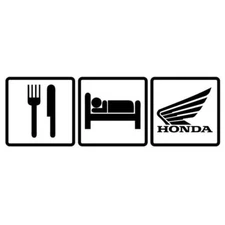 Eat Sleep Race decal sticker emblem JDM Racing mod Honda
