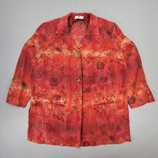 Givenchy Womens Jacket Red 20 Uk Linen Floral Summer Blazer Lightweight
