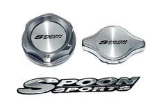 GUNMETAL ENGINE OIL CAP & RADIATOR CAP FOR HONDA & ACURA SPOON CIVIC EG6 EK SI