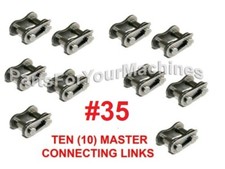 10 MASTER CONNECTING LINKS 35 TO FIT ROLLER CHAIN 35, GO KARTS, MINI BIKES