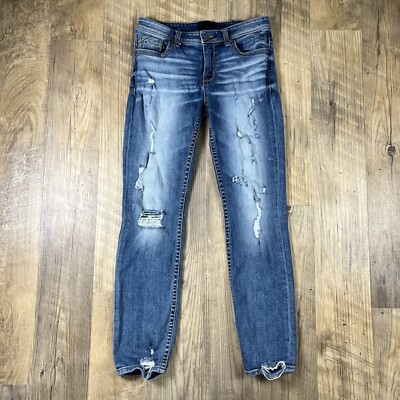 Buckle Black Fit 76 Ankle Straight Blue jeans size 26 Distressed Ripped 