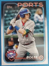 Topps 2024 Pro Debut #PD-69 Henry Bolte Stockton Ports (Oakland A's)