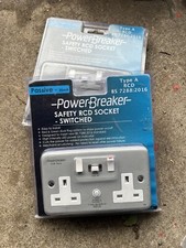 Image of Power Breaker PowerBreaker H 13A, BS Fixing, Passive, 2 Gang RCD Socket, Metal C