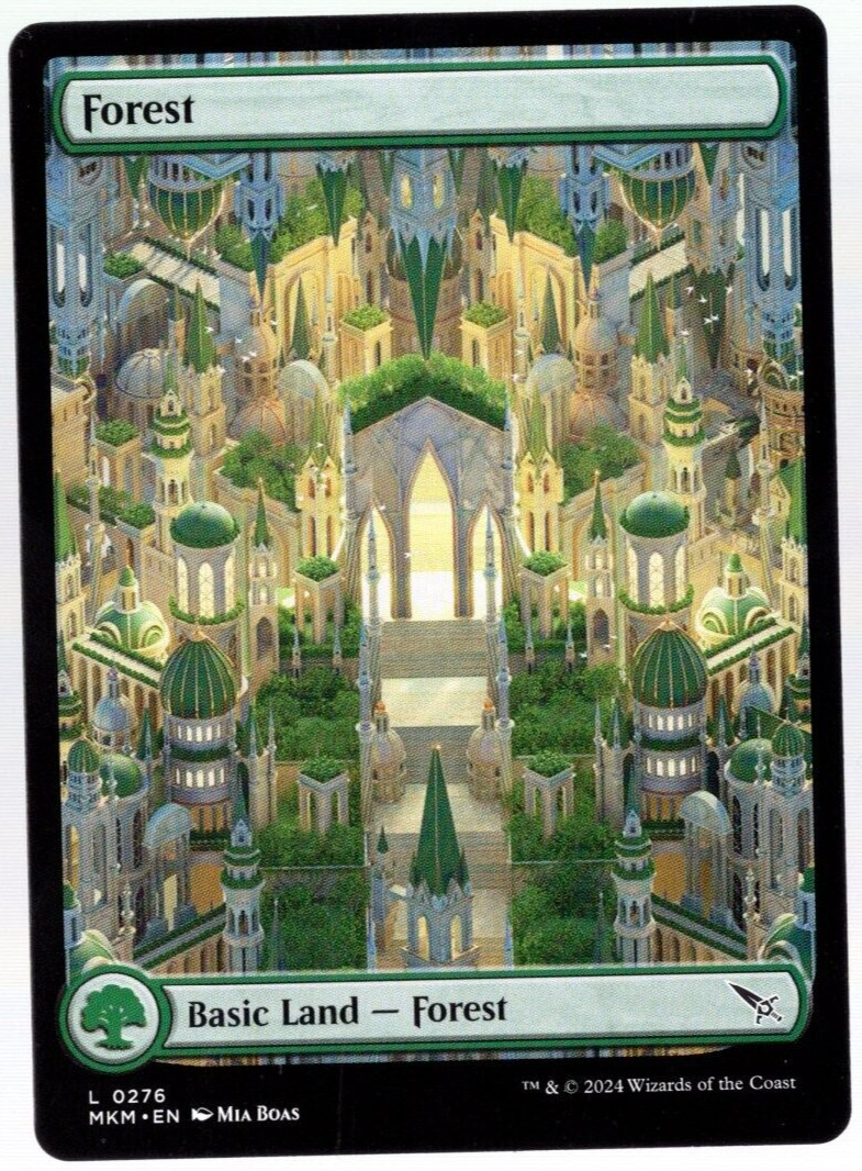 Forest 0276 Non Foil Full Art Land Murders at Karlov Manor MTG Near Mint