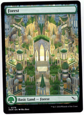 Forest 0276 Non Foil Full Art Land Murders at Karlov Manor MTG Near Mint