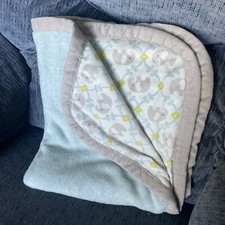 Blankets and Beyond Elephant Blue Gray Grey Plush Security Baby Blanket Lovey