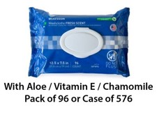 NEW - Personal Wipes StayDry  Soft Pack Aloe / Vitamin E Scented 96 or 576 CT