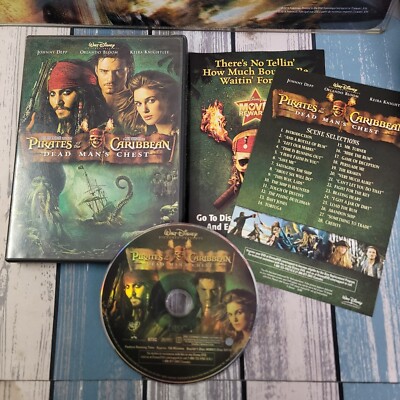 Pirates of the Caribbean: Dead Mans Chest (DVD, 2006, Widescreen) COMPLETE!
