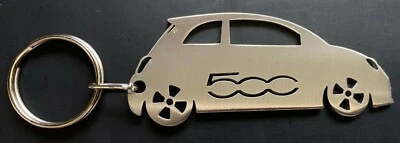 FIAT 500 KEYRING STAINLESS STEEL GIFT