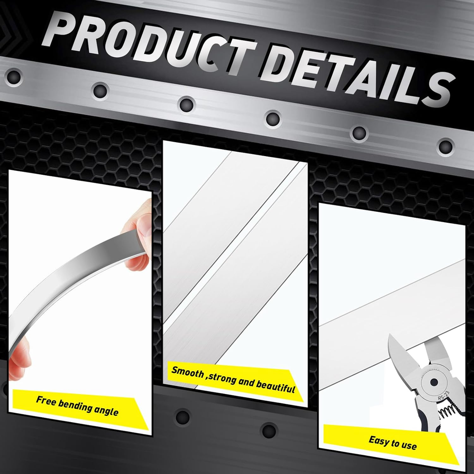 10 Pcs Metal Strips Metal Shim Stock Metal Sheet Metal Shims Gap Filler