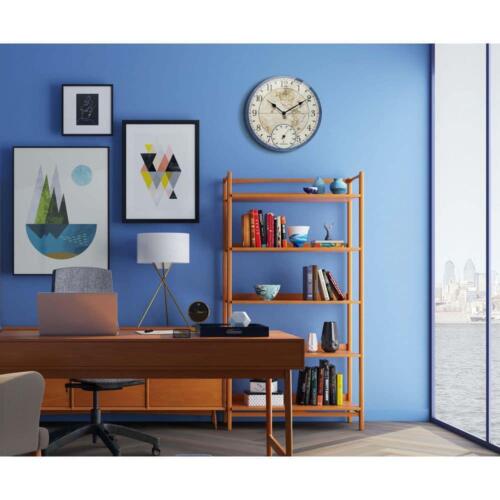 Infinity Instruments Clock Orbis All-Weather Outdoor/Indoor Vintage World Map - Picture 3 of 3