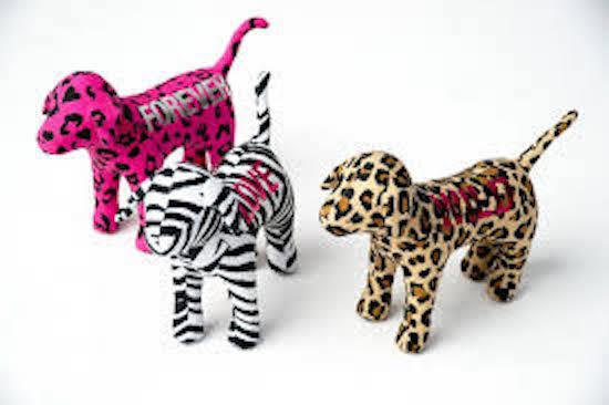 Victorias Secret Pink Mini Dog Limited Ed ZEBRA Pink LOVE Graphic