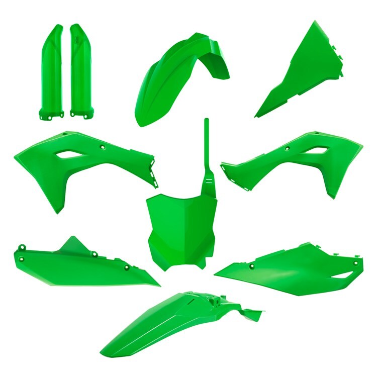 Polisport Plastic Kit KAWASAKI KX250F 2025, KX450F 24-25 Inc Fork Guards Green