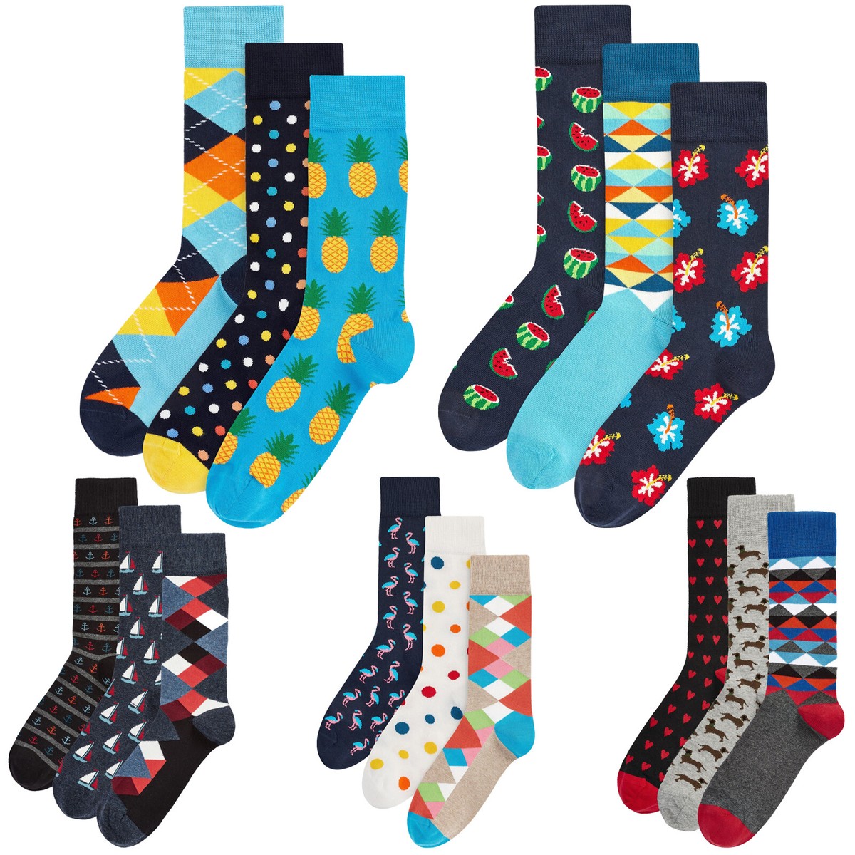 HS by Happy Socks - 3er Pack Herren Socken Set | eBay