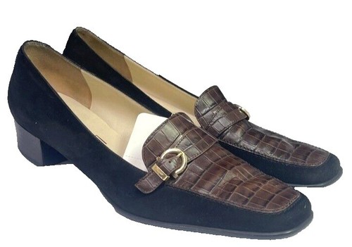 Salvatore Ferragamo Bravo Pebbled Buckle Loafer Brown Tan  display picture 1