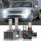 For Cadillac XLR 2004-2008 4PC LED Headlight HI/LO & Fog Light Bulbs 6000K White