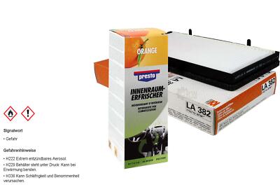 MAHLE Innenraum-Filter LA 382+Presto Klima Fresh Orange Duft für Renault Trafic