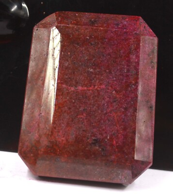 2575 Carat Red Ruby African Superior Quality Emerald Cut Certified Gemstone ASN