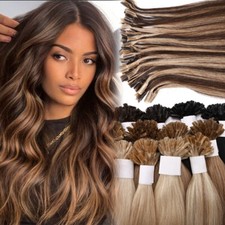 Keratin Fusion Pre Bonded Nail U Tip 100 Remy Human Hair Extensions Full Head