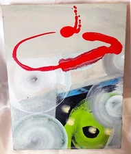 Abstract Expressionism Acrylic Painting 13x11" Signed D Minty 2012