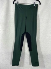Kerrits Riding Tights Breeches Women’s Medium Green Black Patches Leggings
