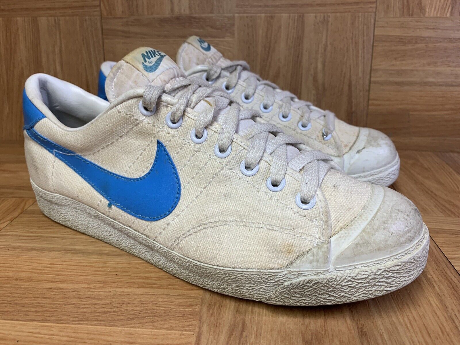 Verpersoonlijking been Glimmend VNTG🔥 Nike 1981 Classic All Court Blazer Low Canvas Leather Sz 8  Men&#039;s Shoes LE | eBay