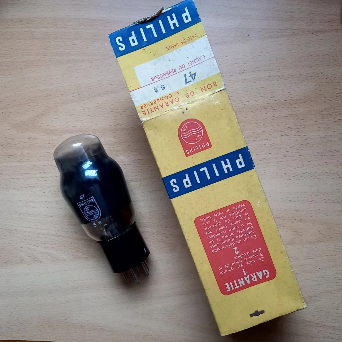 Tube Philips ECH21 (Triode Heptode) – Lampe TSF NOS (New Old Stock), Neuf Dans Son Emballage D'origine