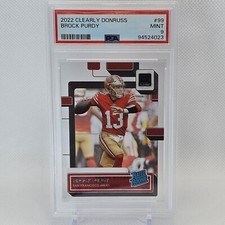 2022 Clearly Donruss #99 Brock Purdy 49ers RC Rated Rookie PSA 9 Mint