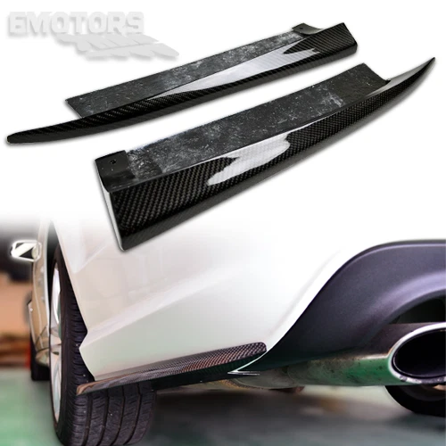 Carbon Fit For Mercedes BENZ W204 LCI 4D C204 2D Side Splitter Bumper Extensions