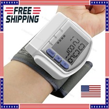 Digital Wrist Blood Pressure Monitor Heart Rate Pulse BP Cuff LCD Health Meter