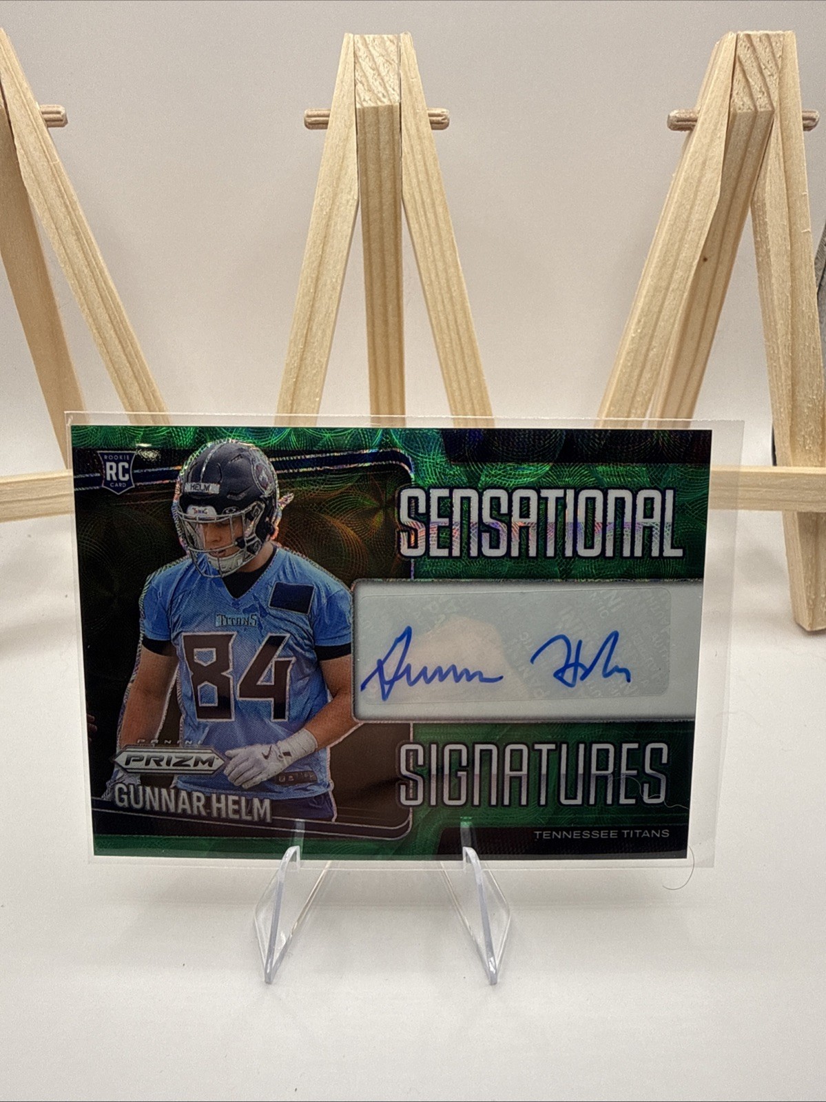 Gunnar Helm Sensational Signatures Green Scope /75 Card No. SEN-GHM