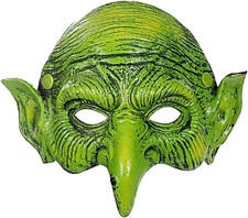 Old Witch Masquerade Foam Goblin Half Face Eagle Nose Sorceress Mask For Cosplay Old Witch Masquerade Foam Goblin Half Face Eagle Nose Sorceress Mask For Cosplay