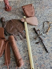 Vintage MARX Johnny West Indian Chief Accessories Lot Of 16,