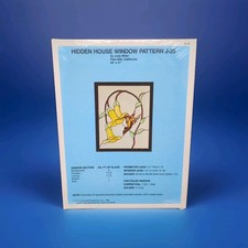 Vtg Hidden House Stained Glass Window Pattern Judy Miller 23" X 17" J-39 Sealed