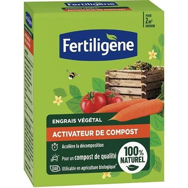 Activateur de compost Fertiligene FACOMP12 en granulés de 1,2 kg pour bac de jardin