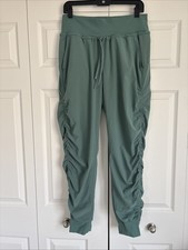 ATHLETA ATTITUDE LINED PANTS/JOGGERS URBAN GREEN COLORWAY SZ 6 T