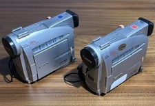Two, Canon ZR10 Mini DV Digital Cassette Video Camcorders. Not Tested.