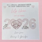Christening Card Granddaughter Goddaughter Niece Daughter Girls Personalised