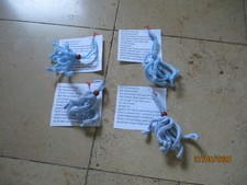 Schlüsselanhänger, Taschenbaumler "Qualle" hellblau, gehäkelt "NEU"