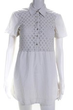 ERIN erin fetherston Womens Avonlea Lace Poplin Mini Dress White Size 2 11378310
