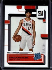 2022-23 Panini Donruss Shaedon Sharpe Purple Press Proof RC Rated Rookie #/199